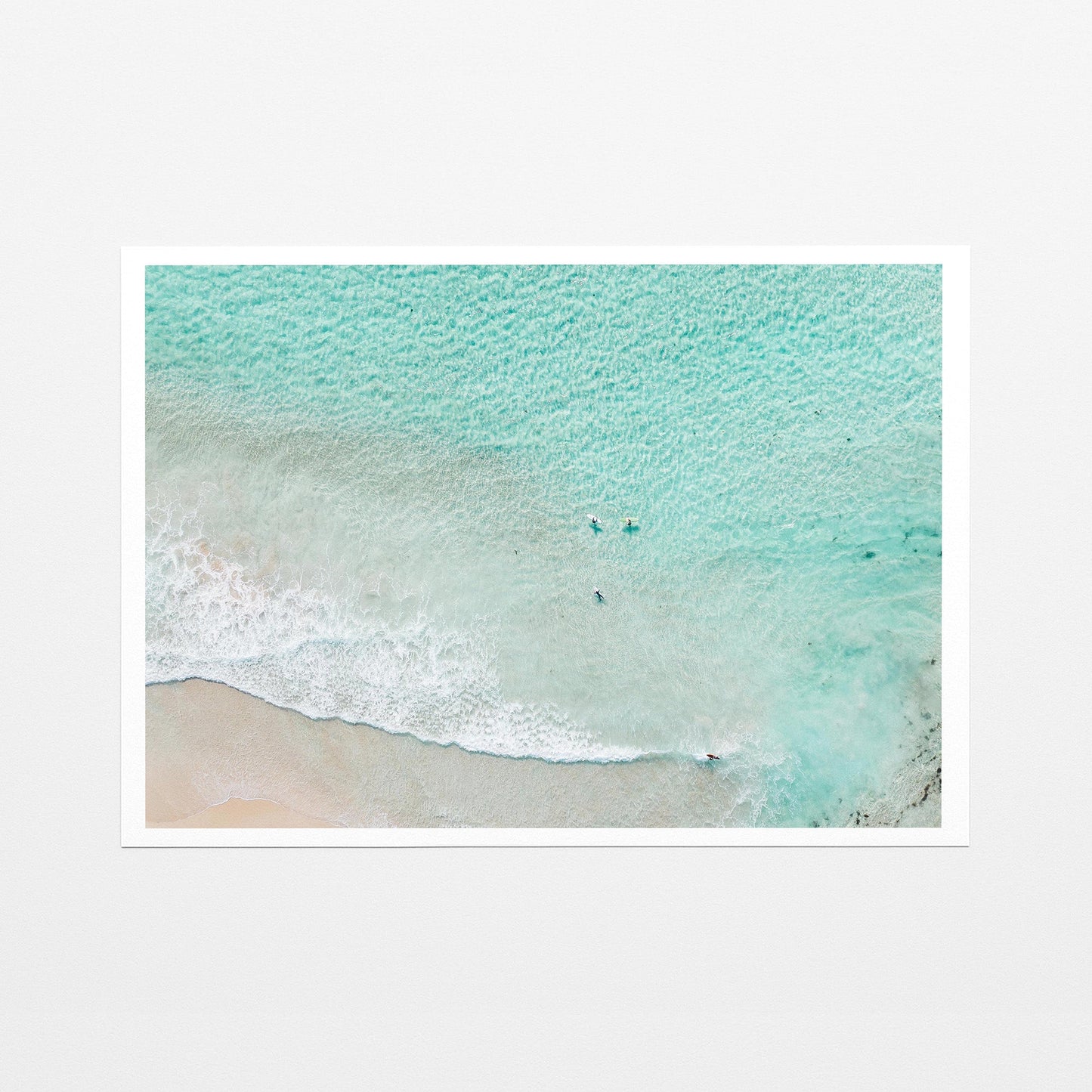 Aerial surfer ocean photography fine art paper print