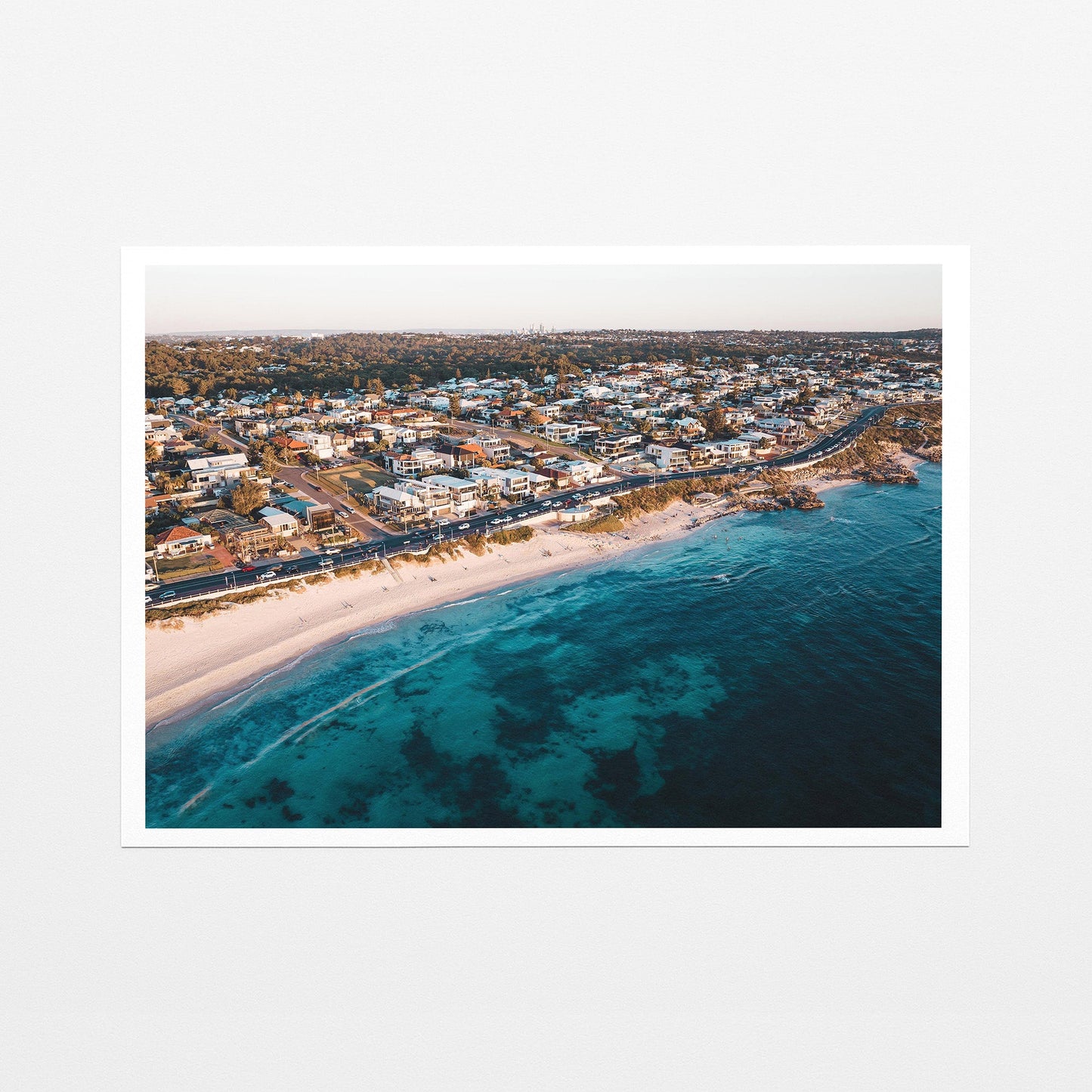 Trigg coastal sunset fine art paper print