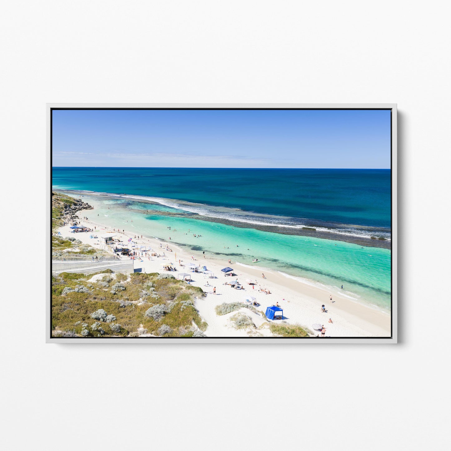 A summer day at Yanchep Lagoon in a white frame