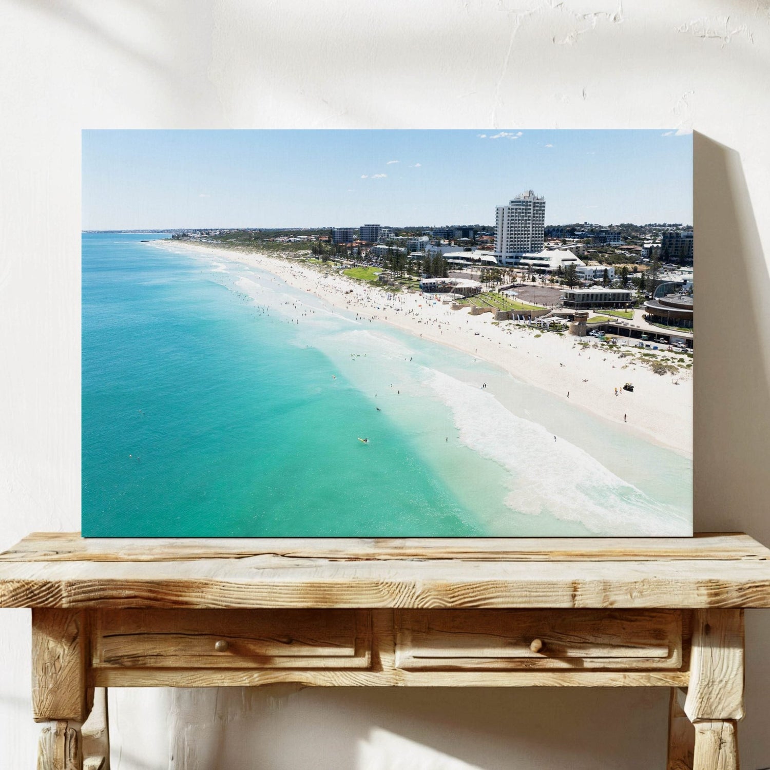 Scarborough Beach Framed Canvas Wall Art Perth image 0