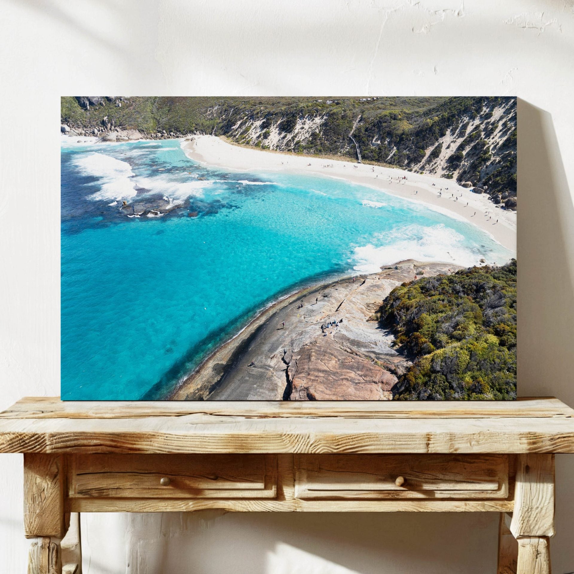 Salmon Holes Framed Beach Wall Art WA