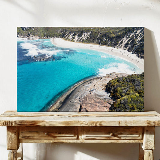 Salmon Holes Framed Beach Wall Art WA