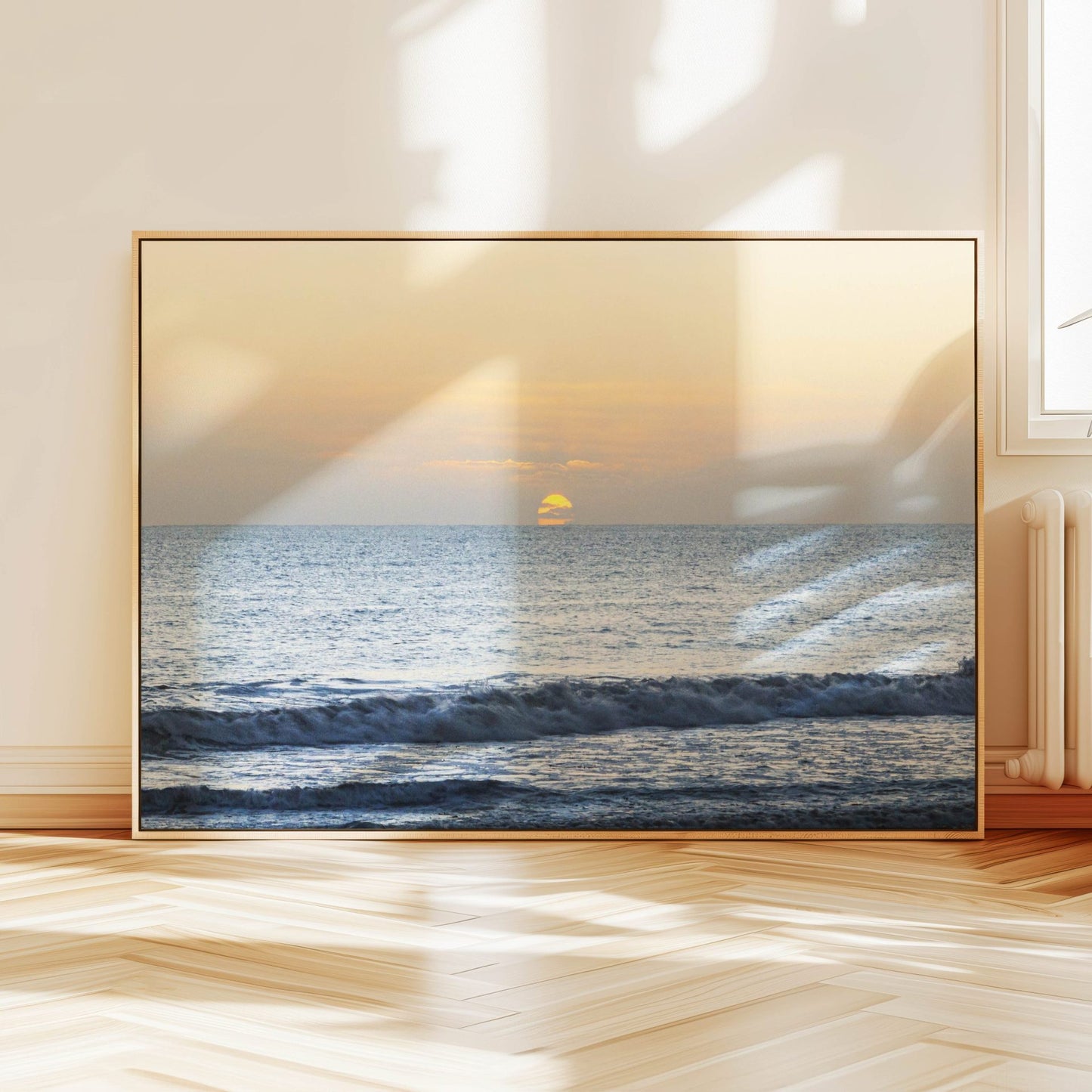 Ocean Waves Sunset Framed Canvas Prints image 2