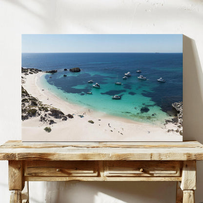Parakeet Bay Framed Canvas Rottnest Island