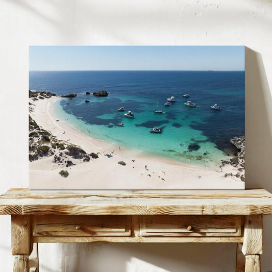 Parakeet Bay Framed Canvas Rottnest Island