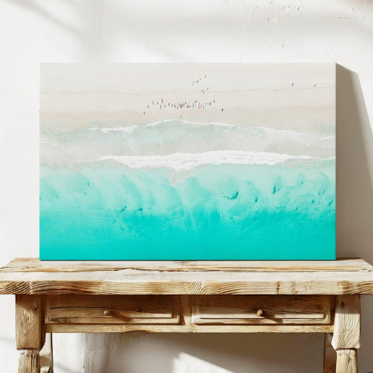 Aerial Beach Surfing Canvas Art Perth WA