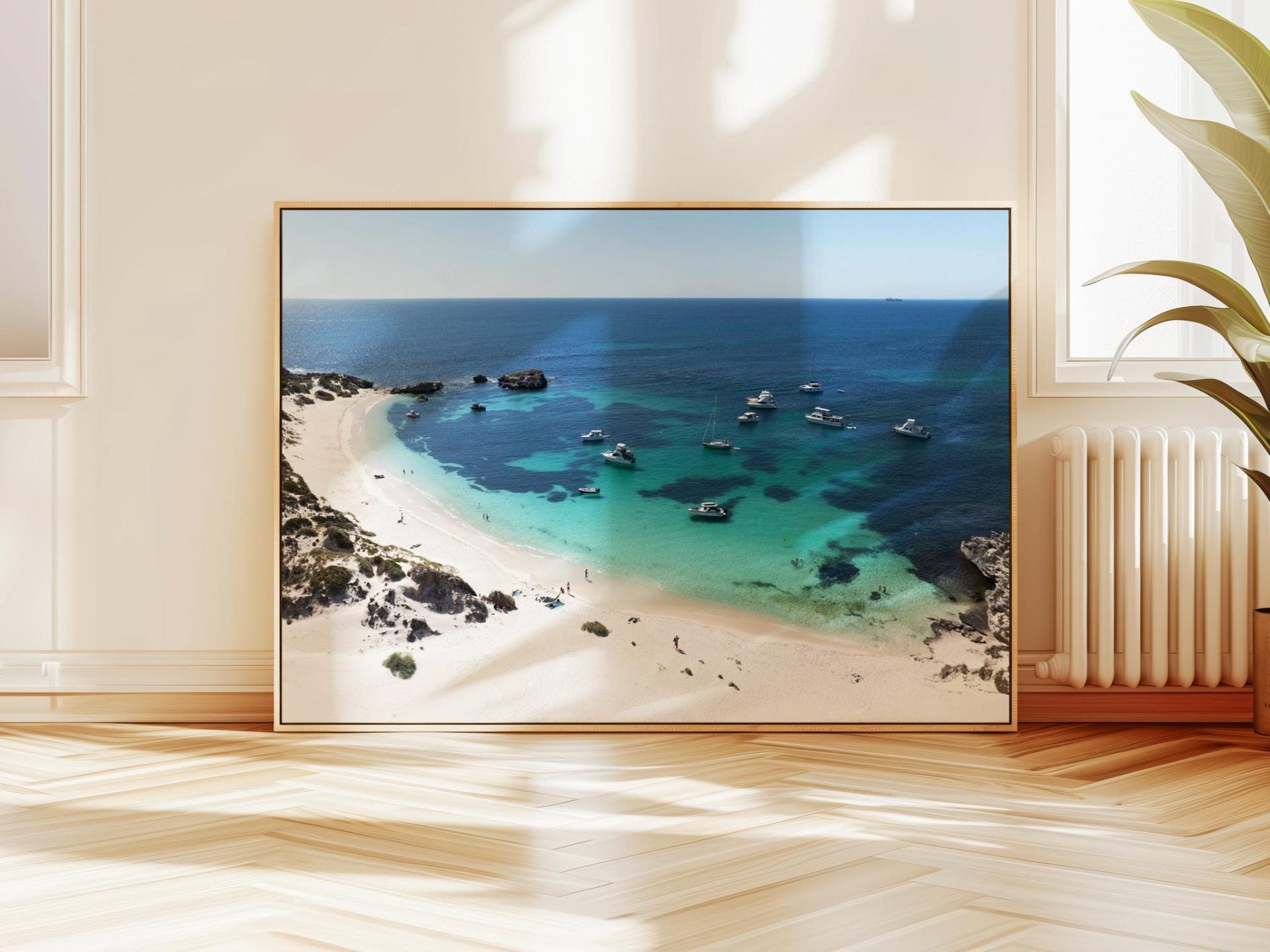 Parakeet Bay Framed Canvas Rottnest Island image 2