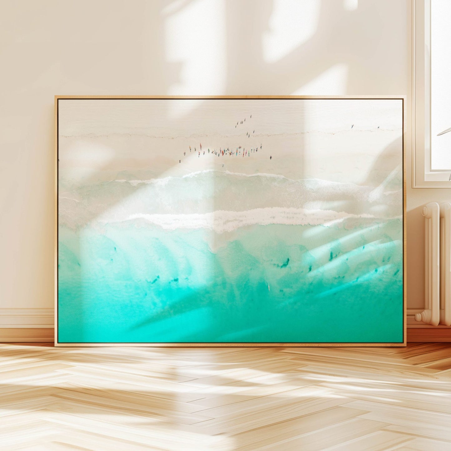 Aerial Beach Surfing Canvas Art Perth WA image 2