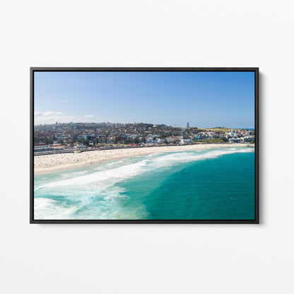 Bondi Beach Black Framed Canvas Art
