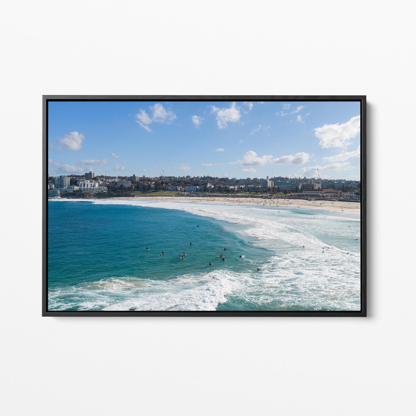 Bondi Beach Black Framed Canvas