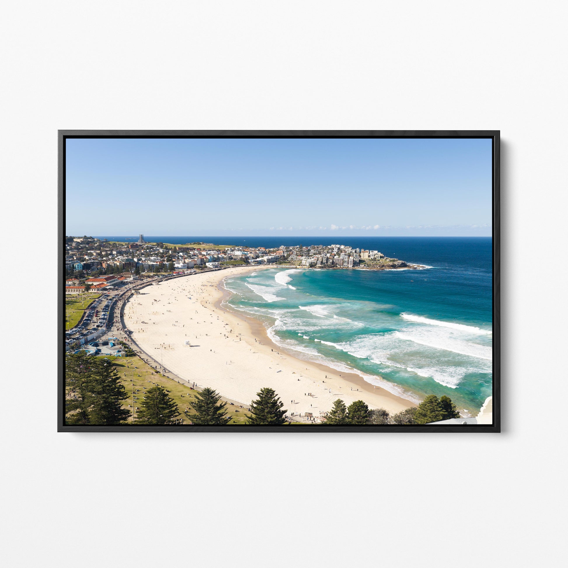 Bondi Beach Black Framed Canvas Sydney NSW