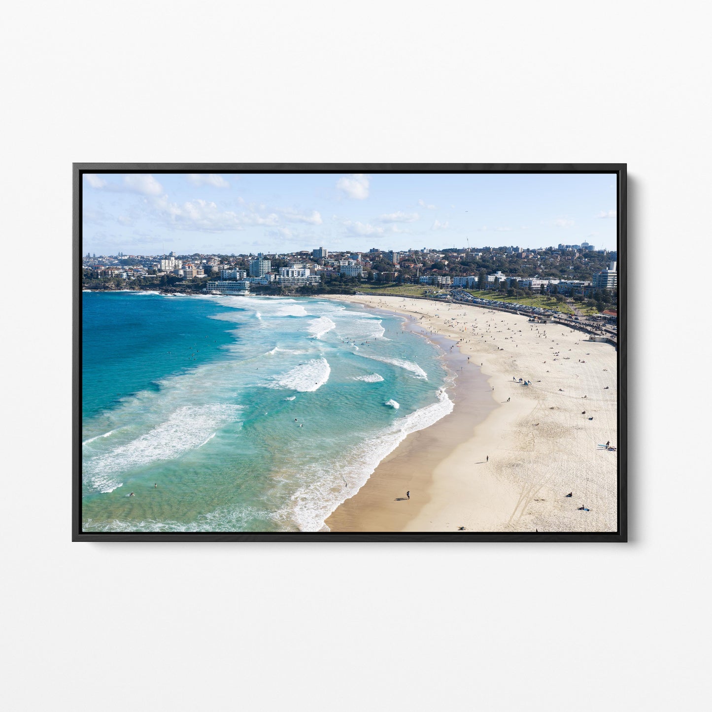 Bondi Beach Black Framed Canvas Sydney