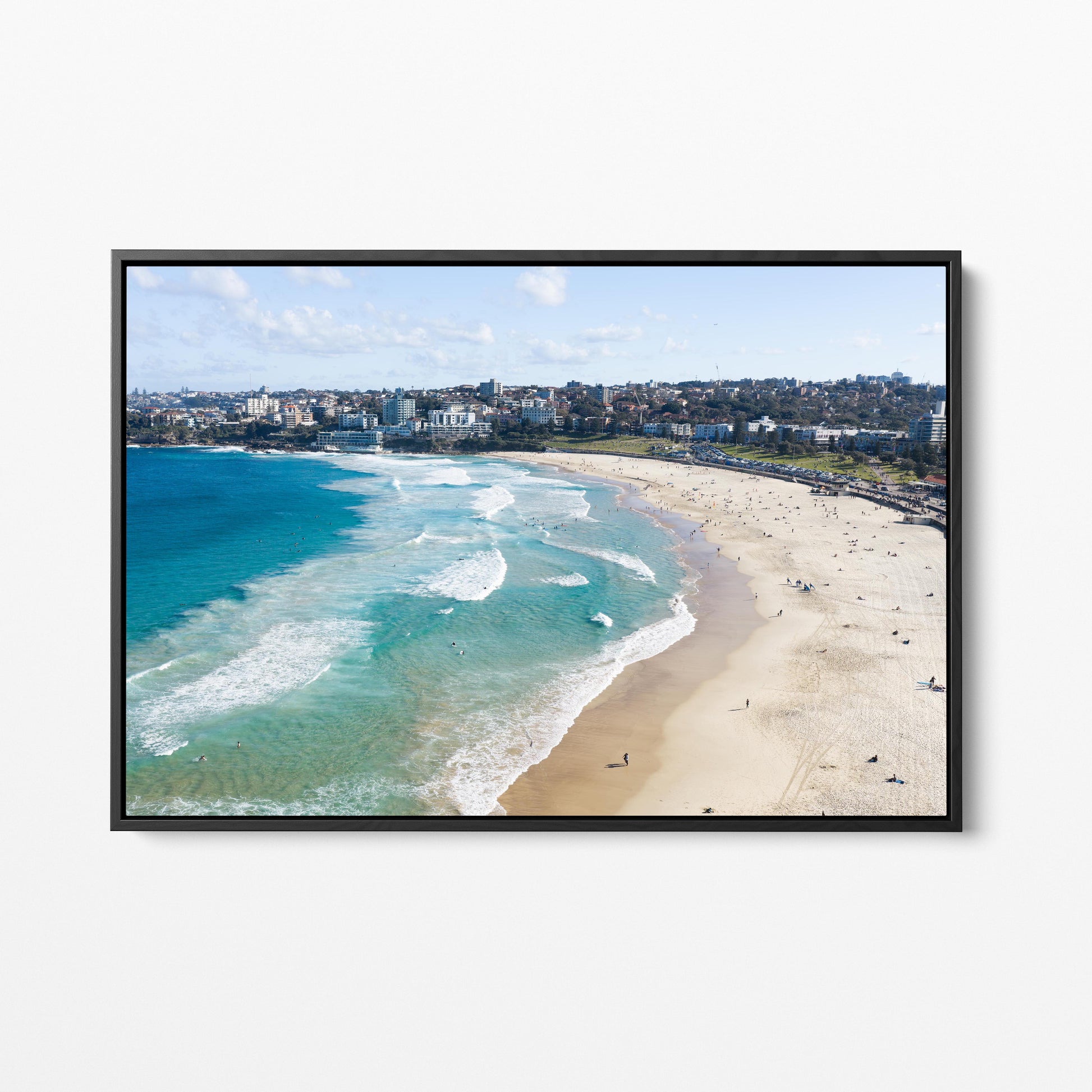 Bondi Beach Black Framed Canvas Sydney