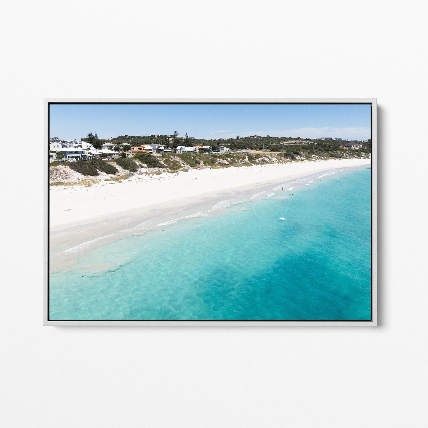 South Cottesloe Beach white framed canvas