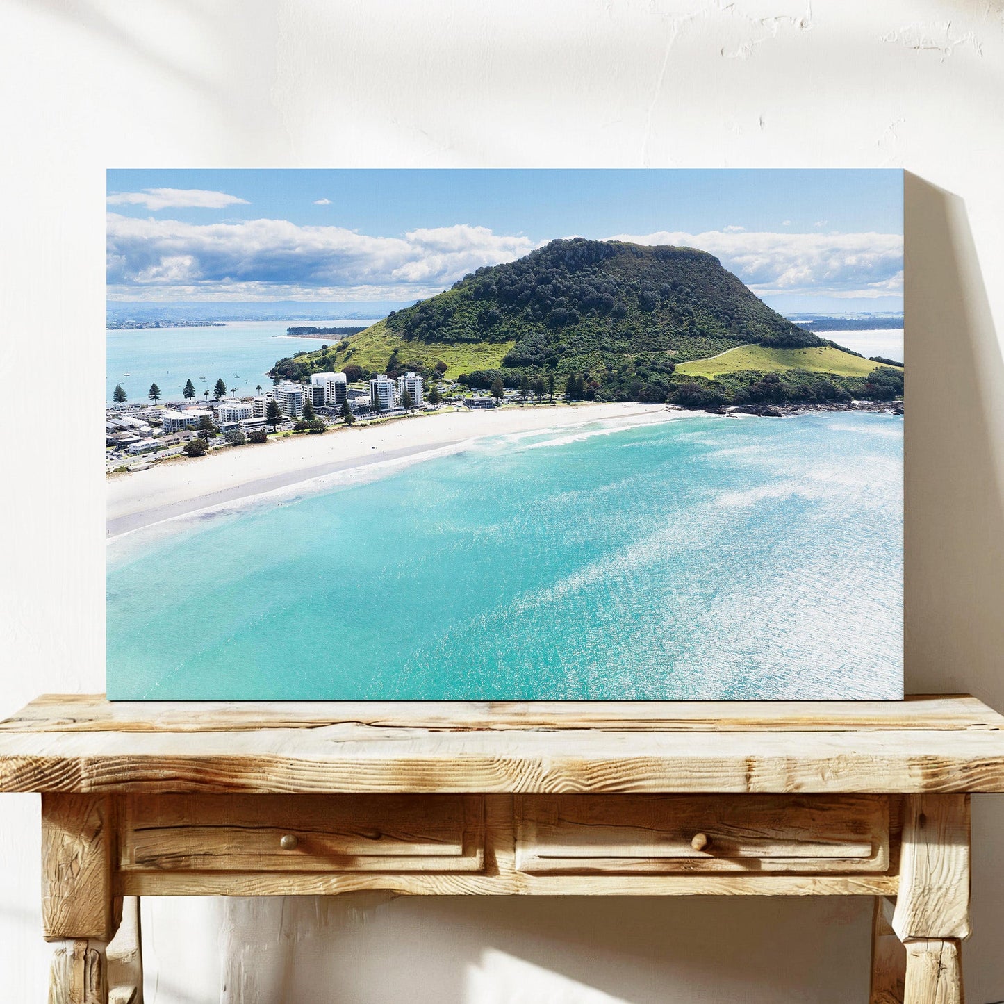 Mount Maunganui aerial canvas wall art New Zealand