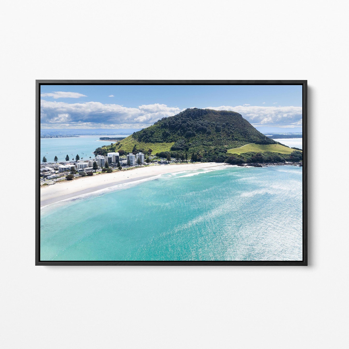 Mount Maunganui black framed canvas