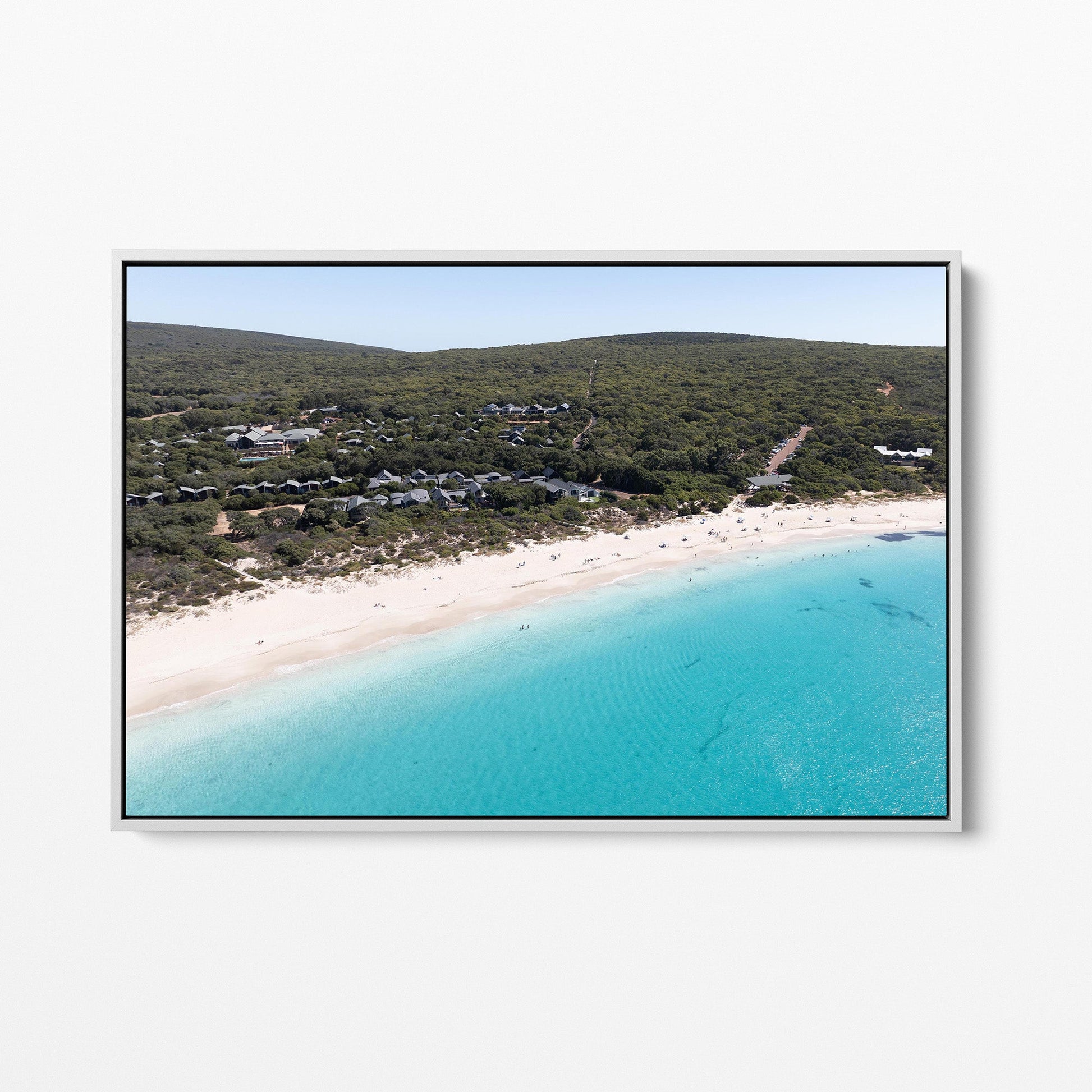Bunker Bay white framed canvas