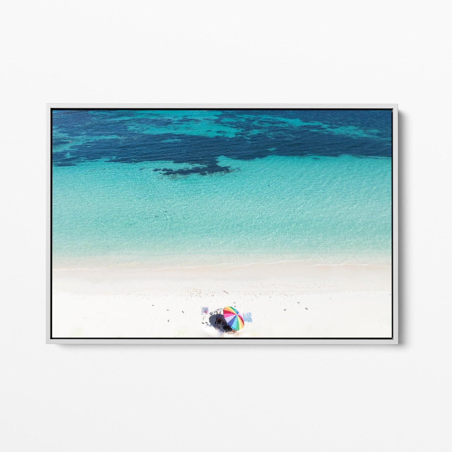 Rottnest Island white framed canvas