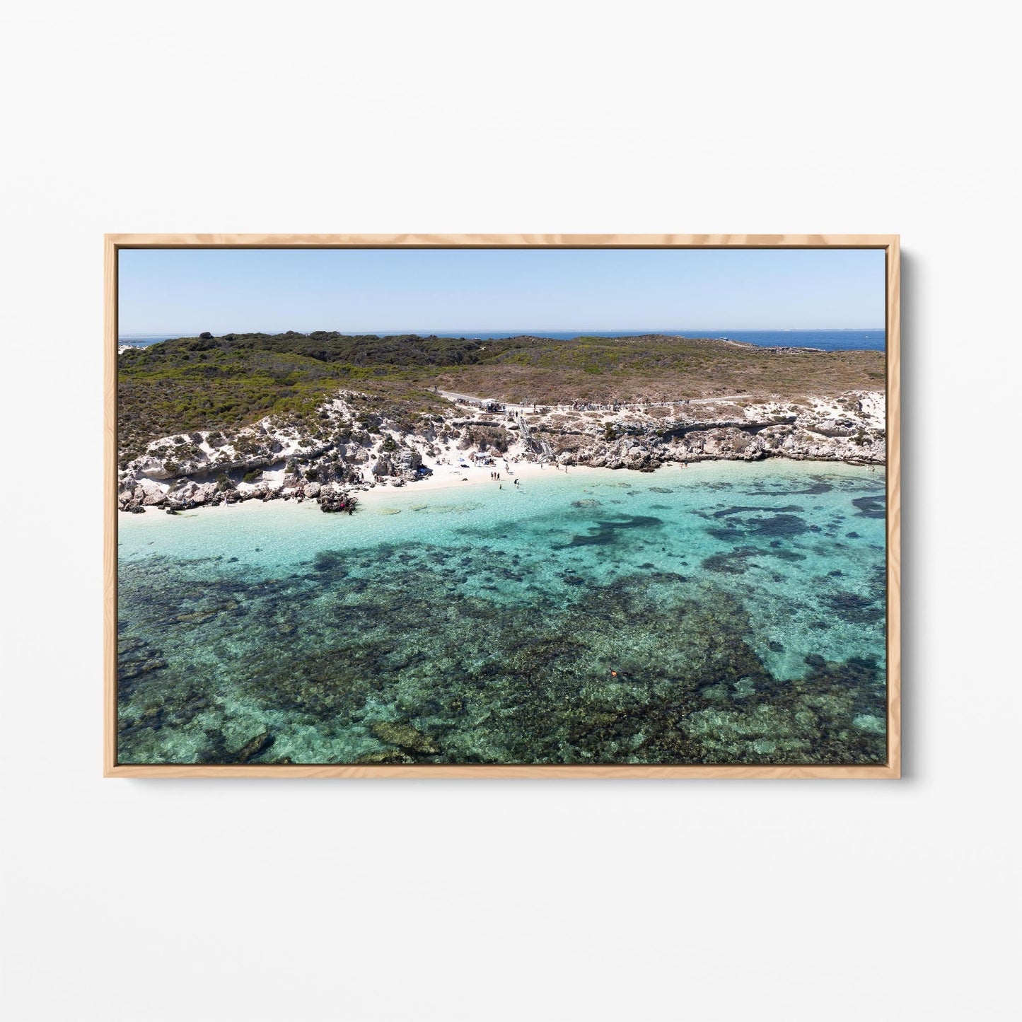Salmon Bay oak framed canvas