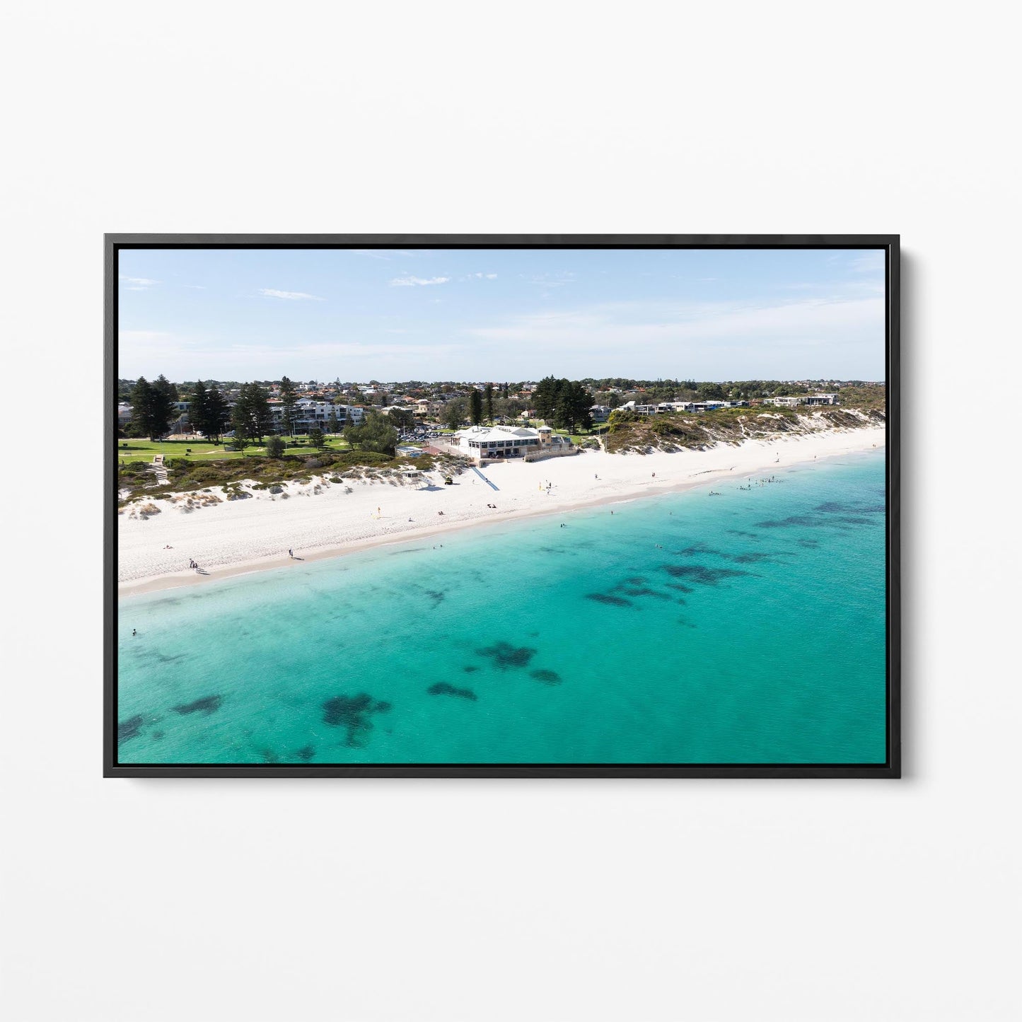 Mullaloo Beach black framed canvas