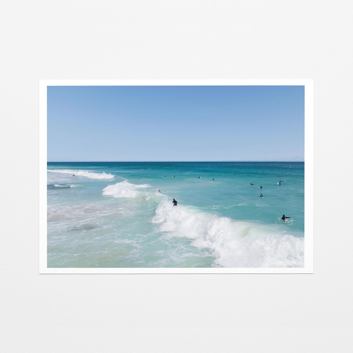 Scarborough surfers fine art paper print