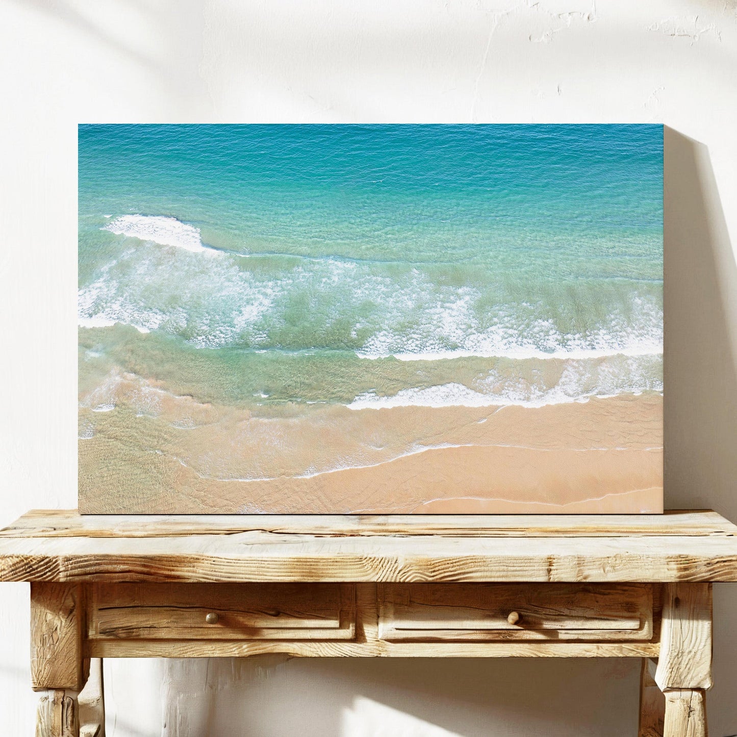 Manly Beach ocean aerial canvas wall art Sydney