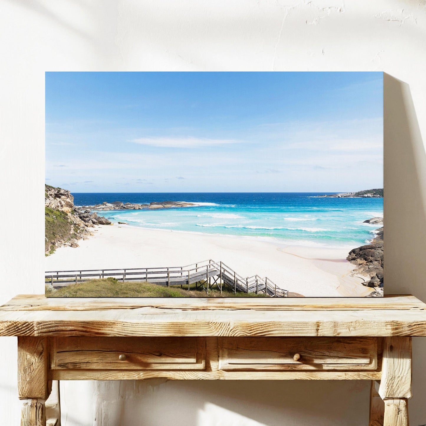 Lowlands Beach aerial canvas wall art Denmark WA