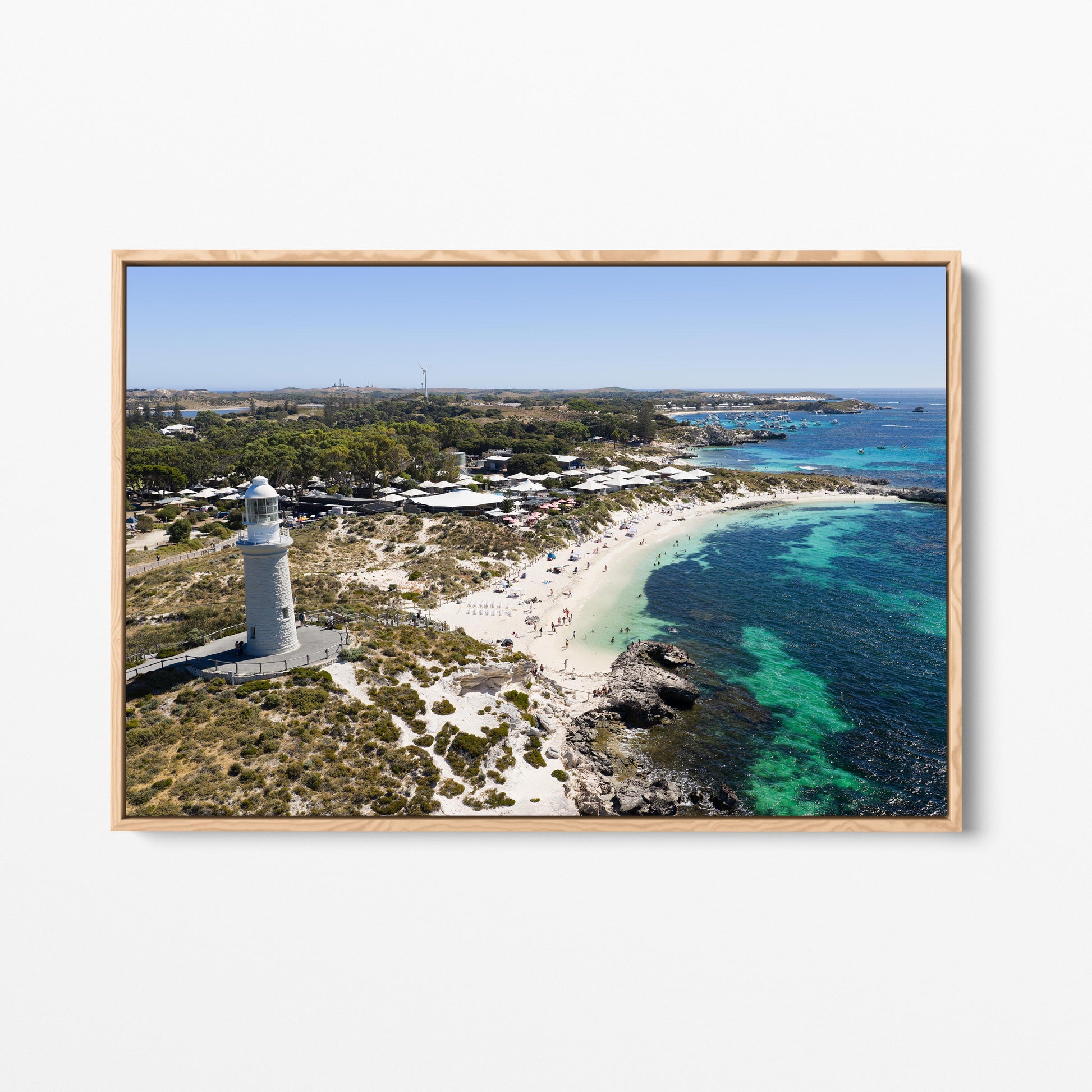 Bathurst Lighthouse Oak Framed Canvas