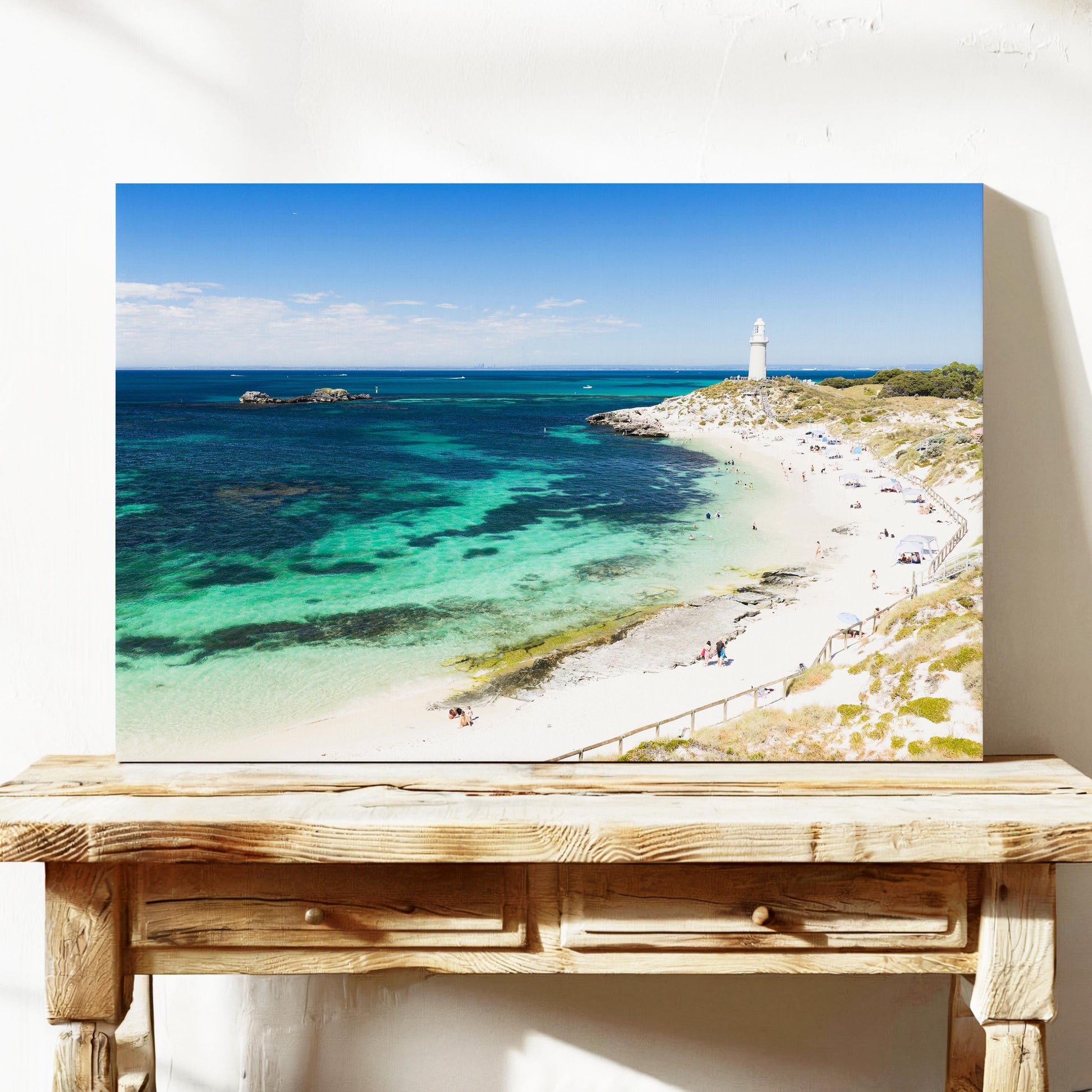 Pinky Beach Framed Wall Art Rottnest Island WA