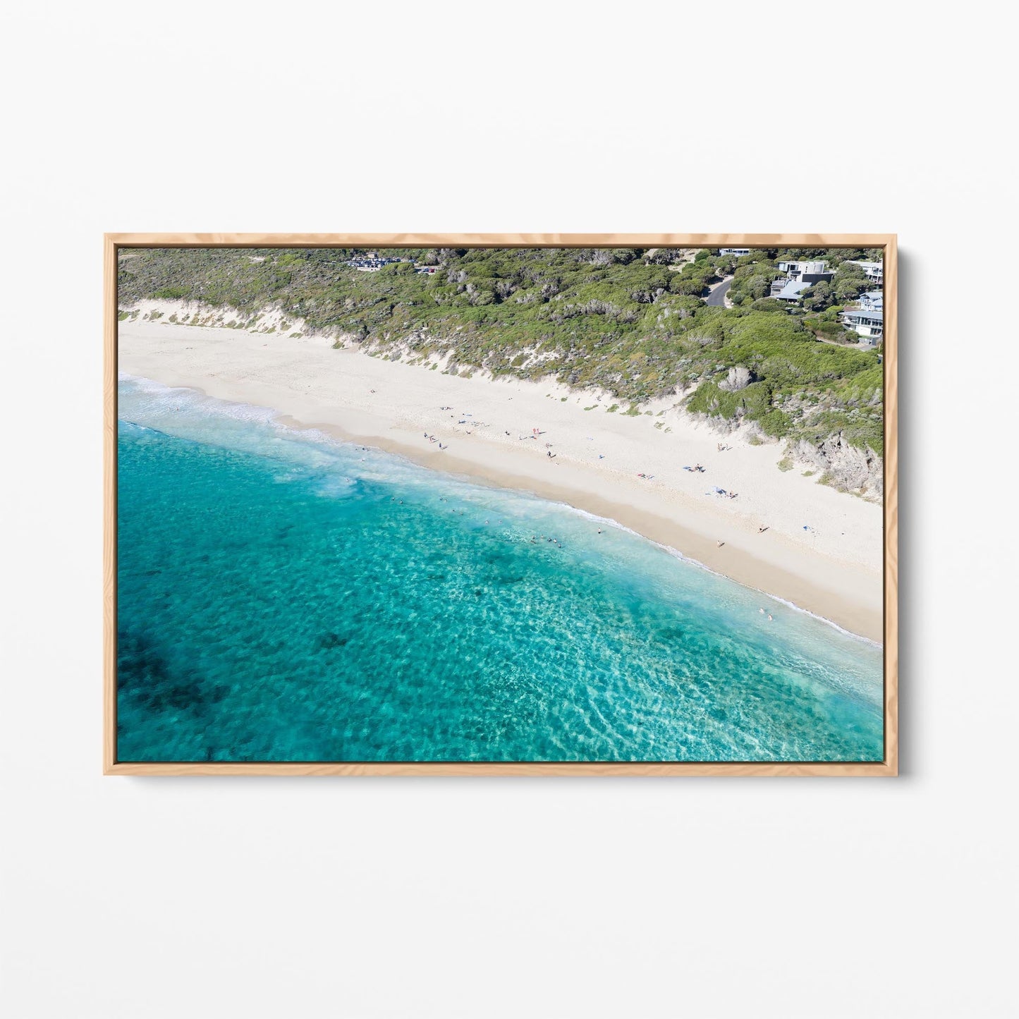 Yallingup coastline oak framed canvas