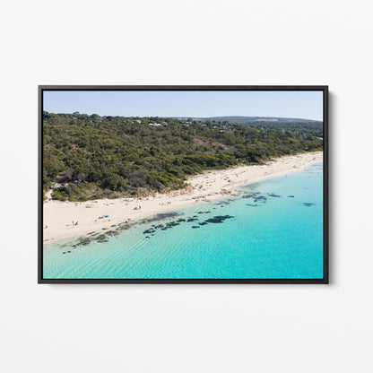 Eagle Bay Beach Black Framed Canvas