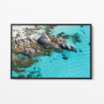 Eagle Bay Granite Black Framed Canvas