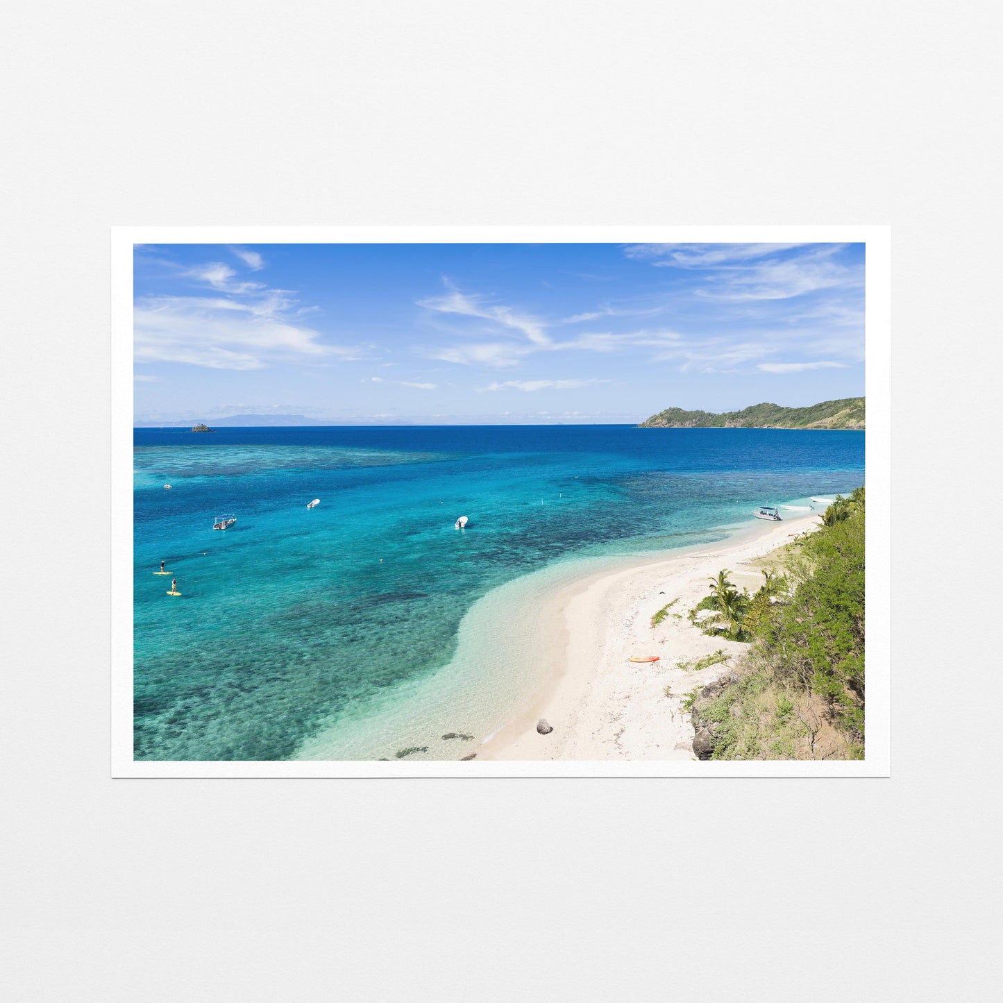 The sandbar at Manta Ray Island in Fiji on fine art paper