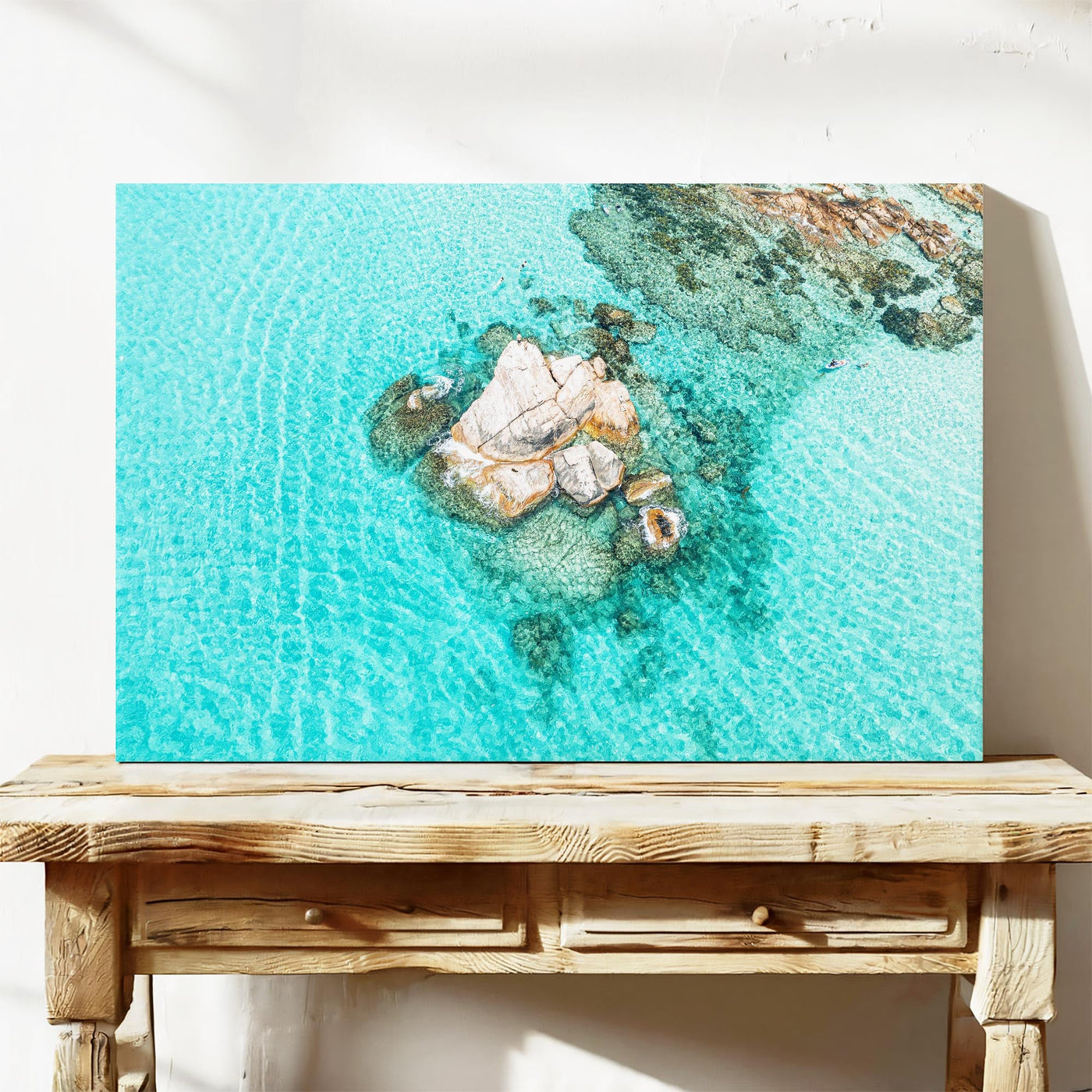 Gannet Rock aerial canvas wall art Dunsborough