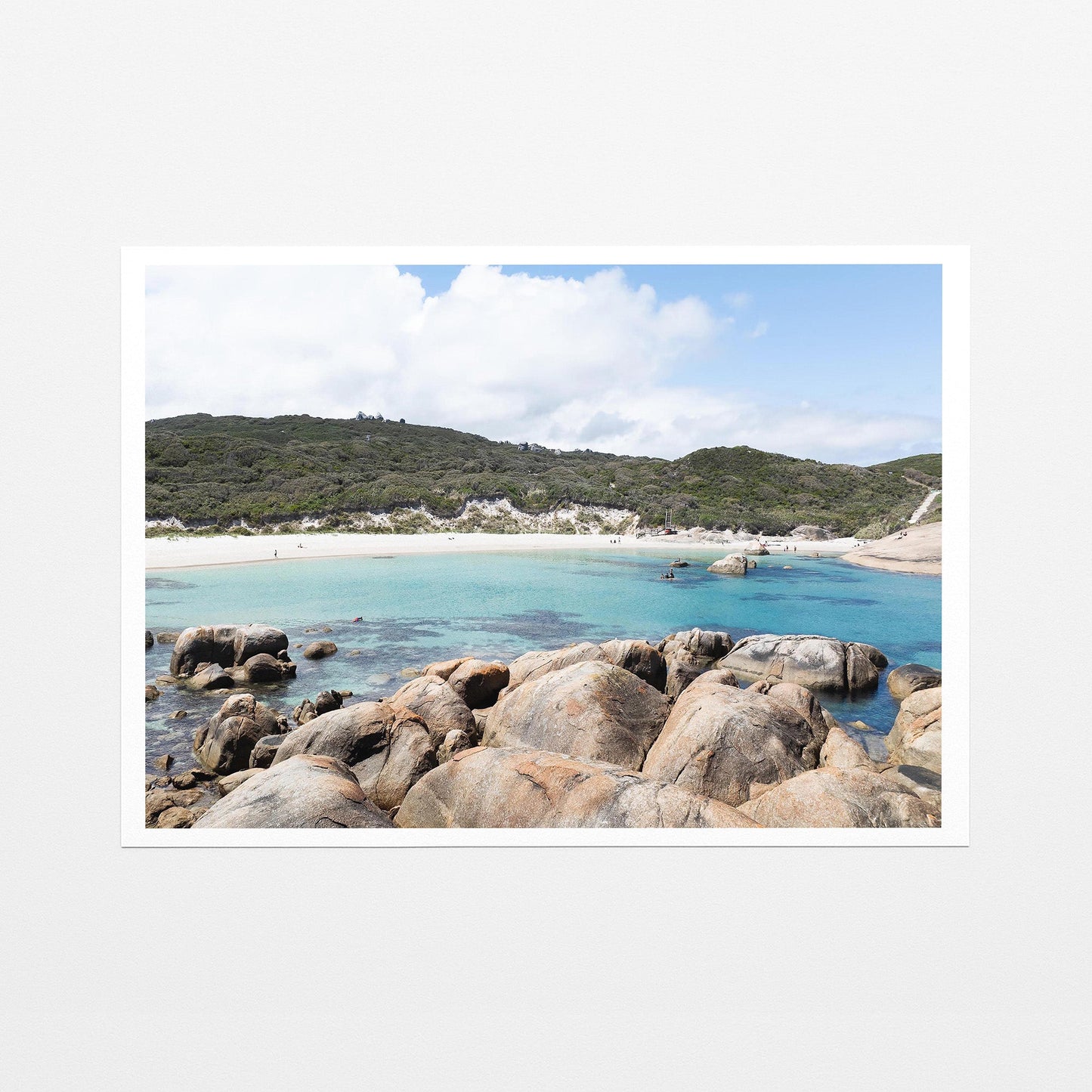 Greens Pool boulders fine art paper print