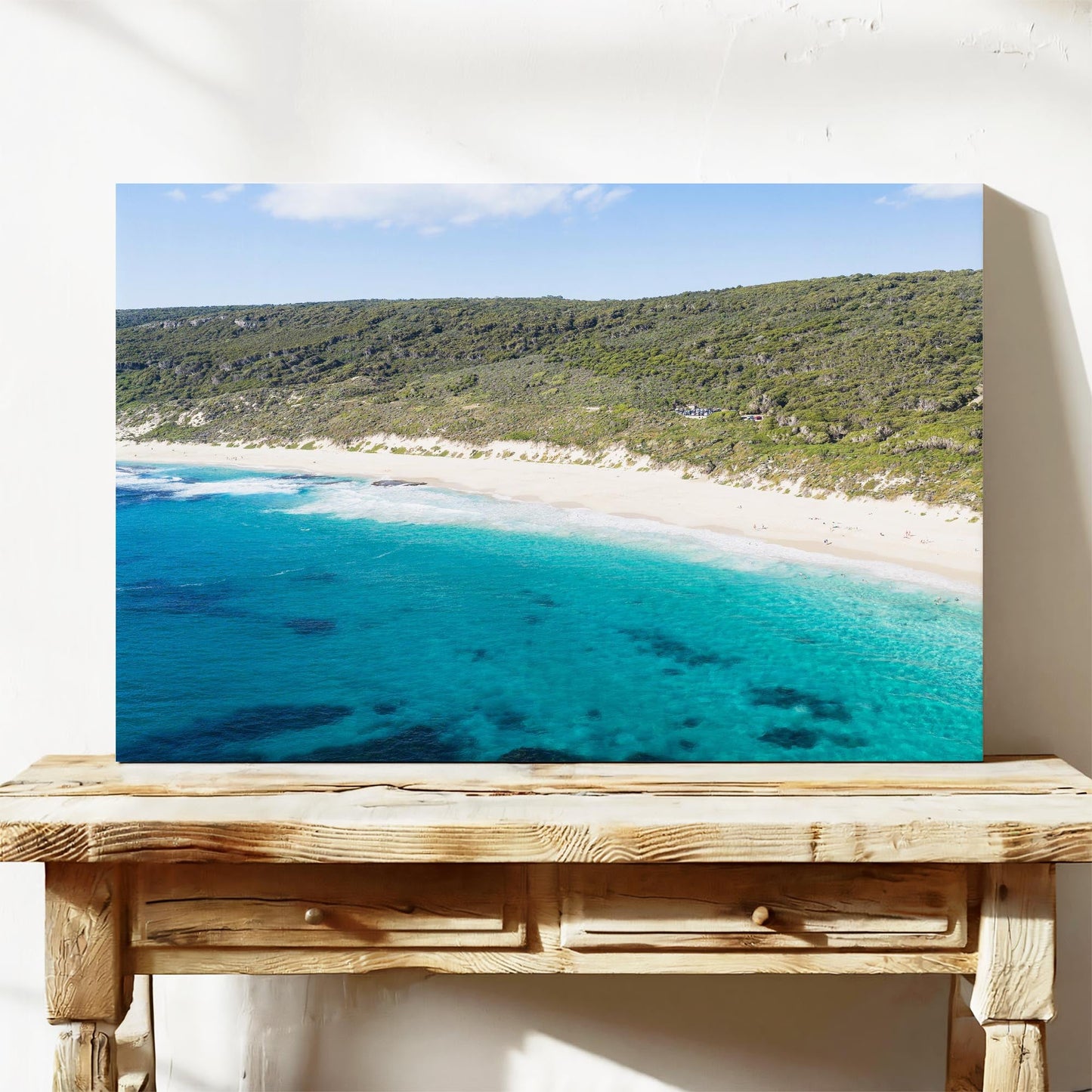 Yallingup Beach aerial photographic print WA