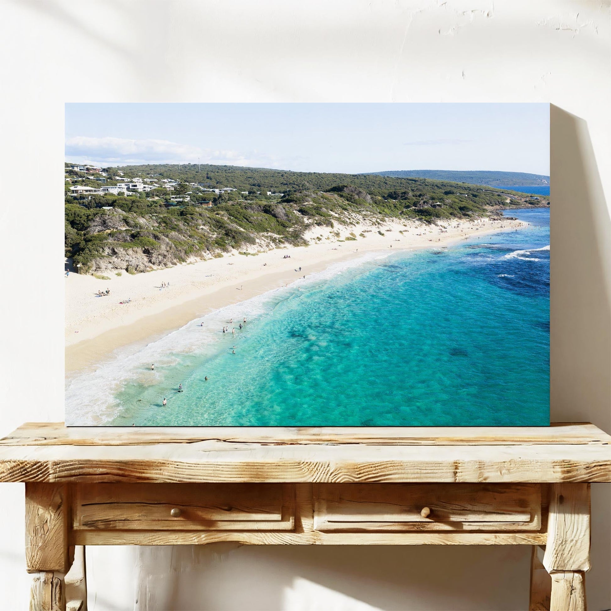 Yallingup Beach framed aerial wall art WA