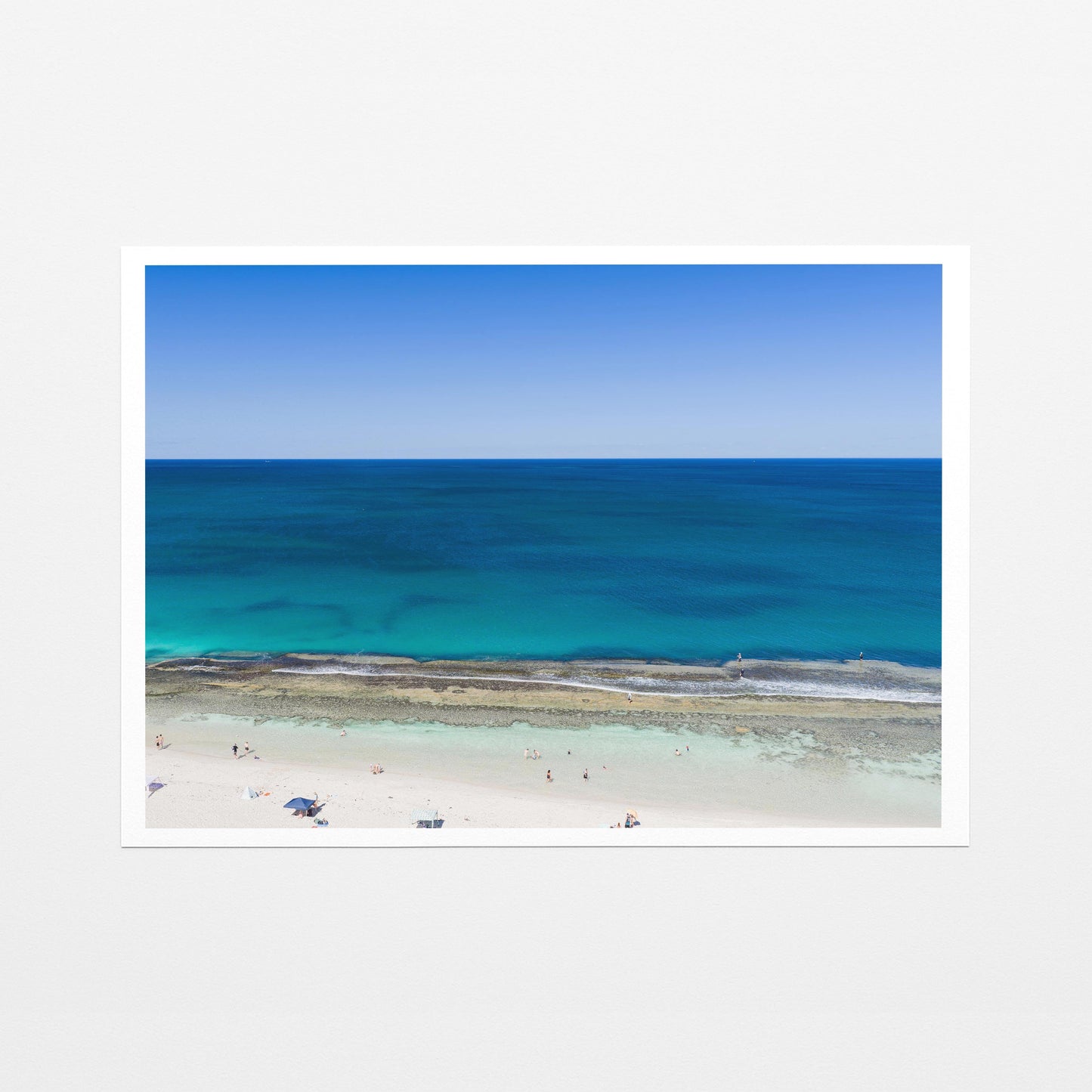 The reef and open ocean at Yanchep Lagoon, printed on fine art paper with a white border