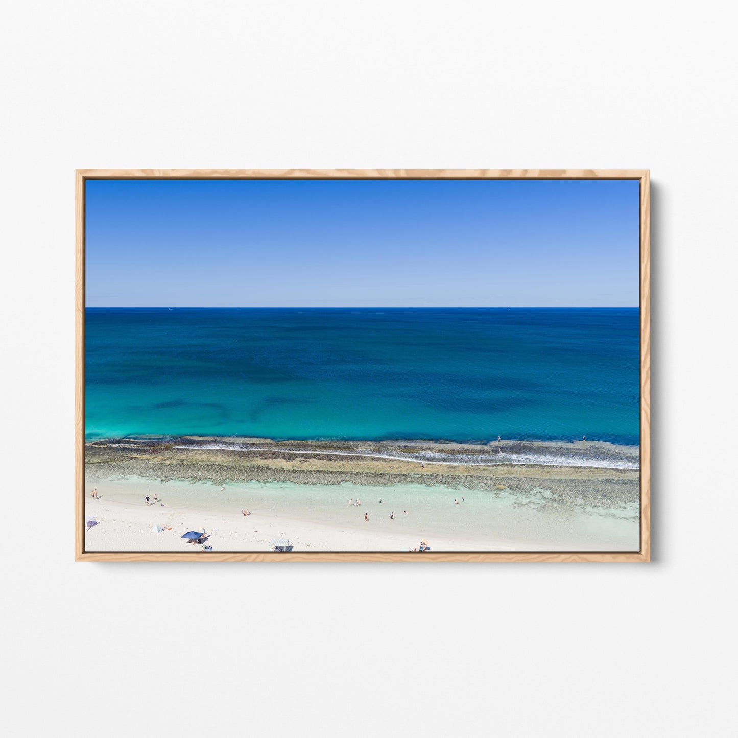 The reef and open ocean at Yanchep Lagoon, in an oak frame