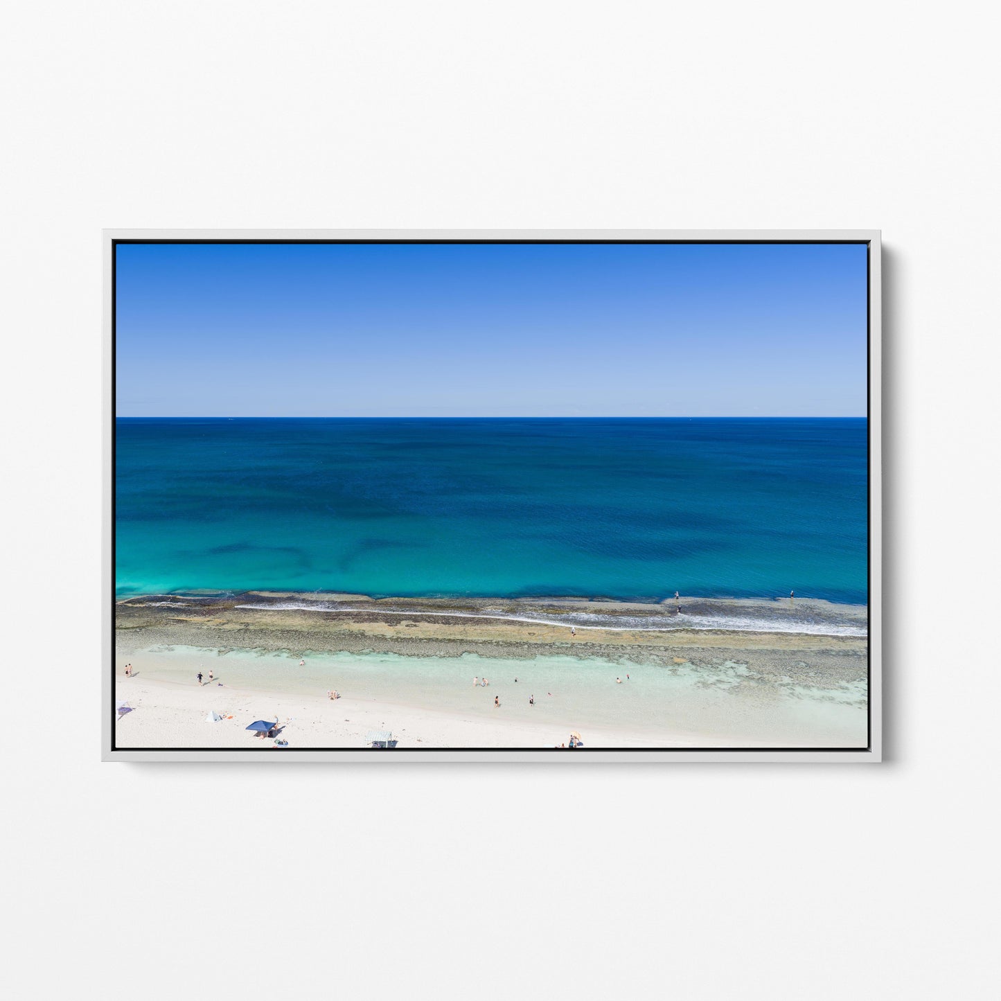 The reef and open ocean at Yanchep Lagoon, in a white frame