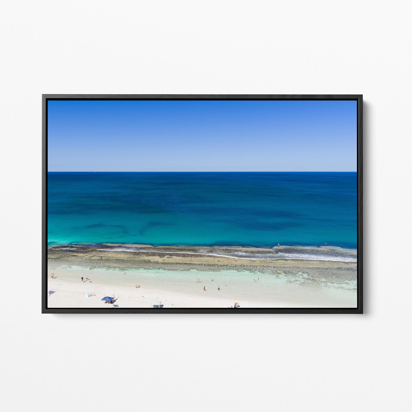 The reef and open ocean at Yanchep Lagoon, in a black frame
