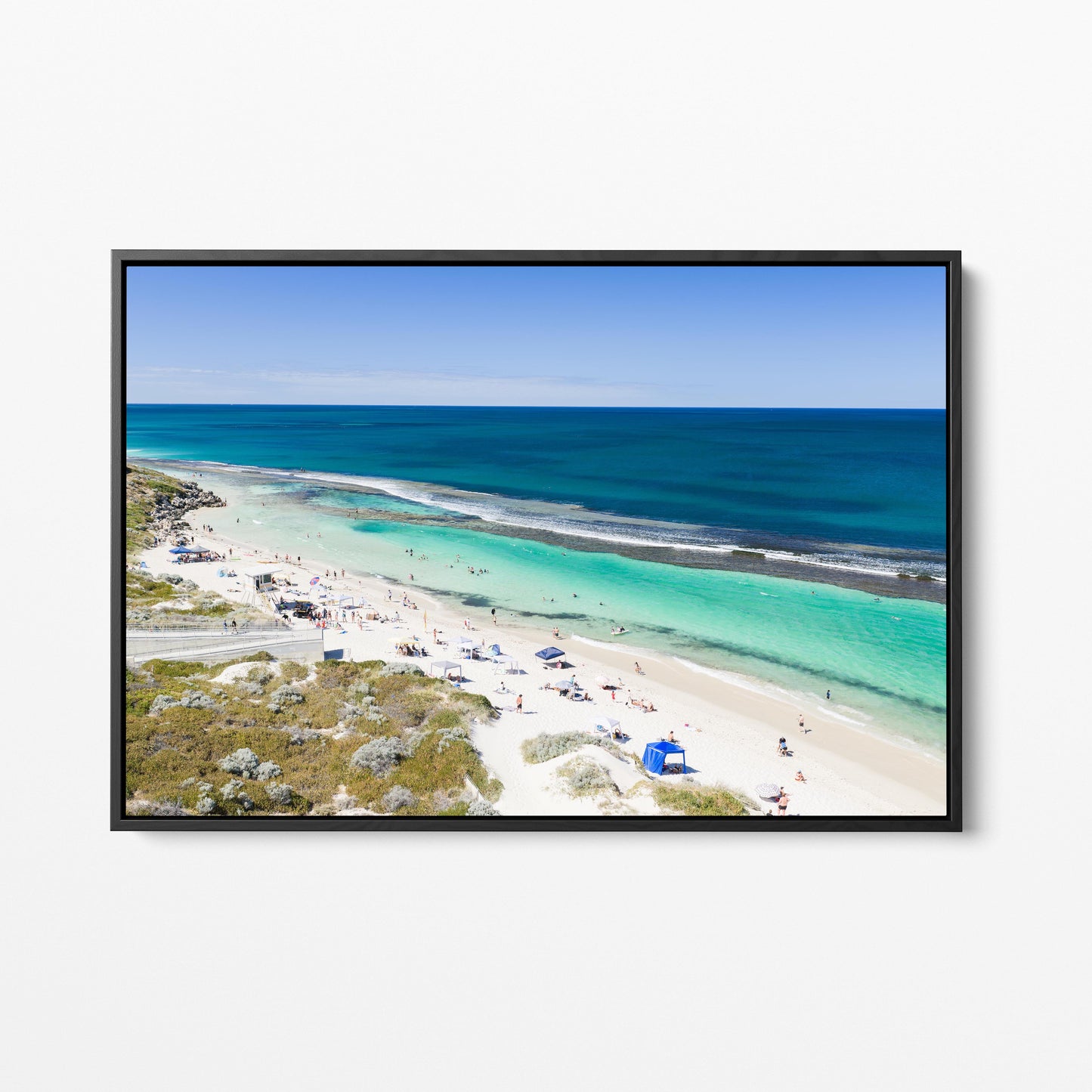 A summer day at Yanchep Lagoon in a black frame