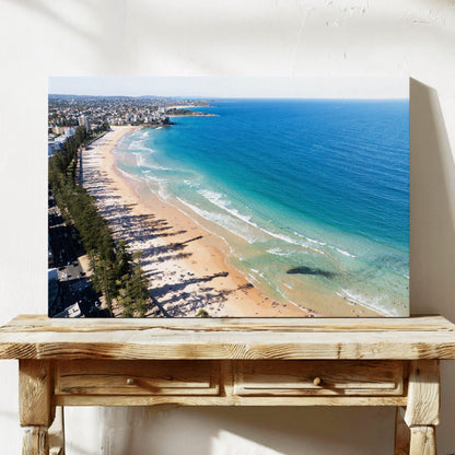 Manly Beach Aerial Photography Canvas Print