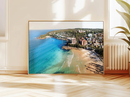 Manly Beach Framed Canvas Wall Art Sydney image 2
