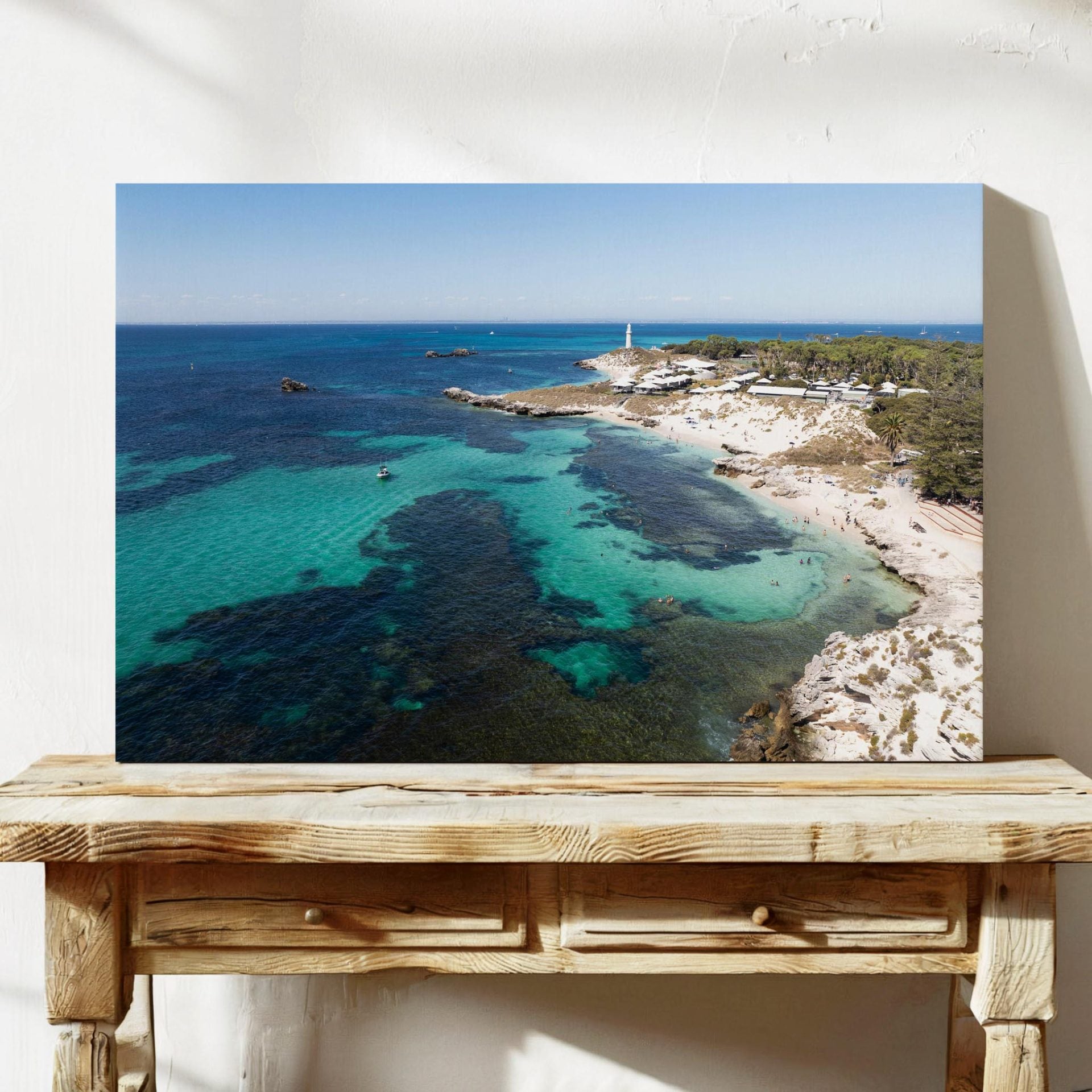 The Basin Framed Canvas Rottnest Island