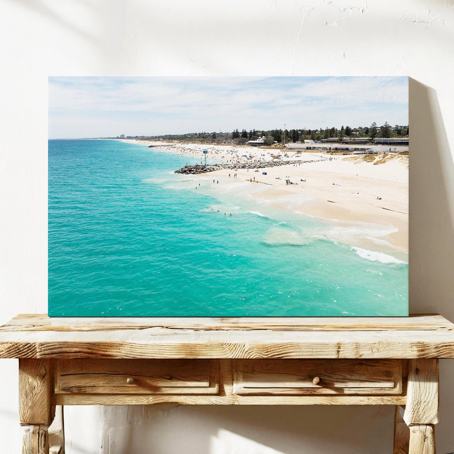 Cottesloe Beach aerial canvas wall art Perth