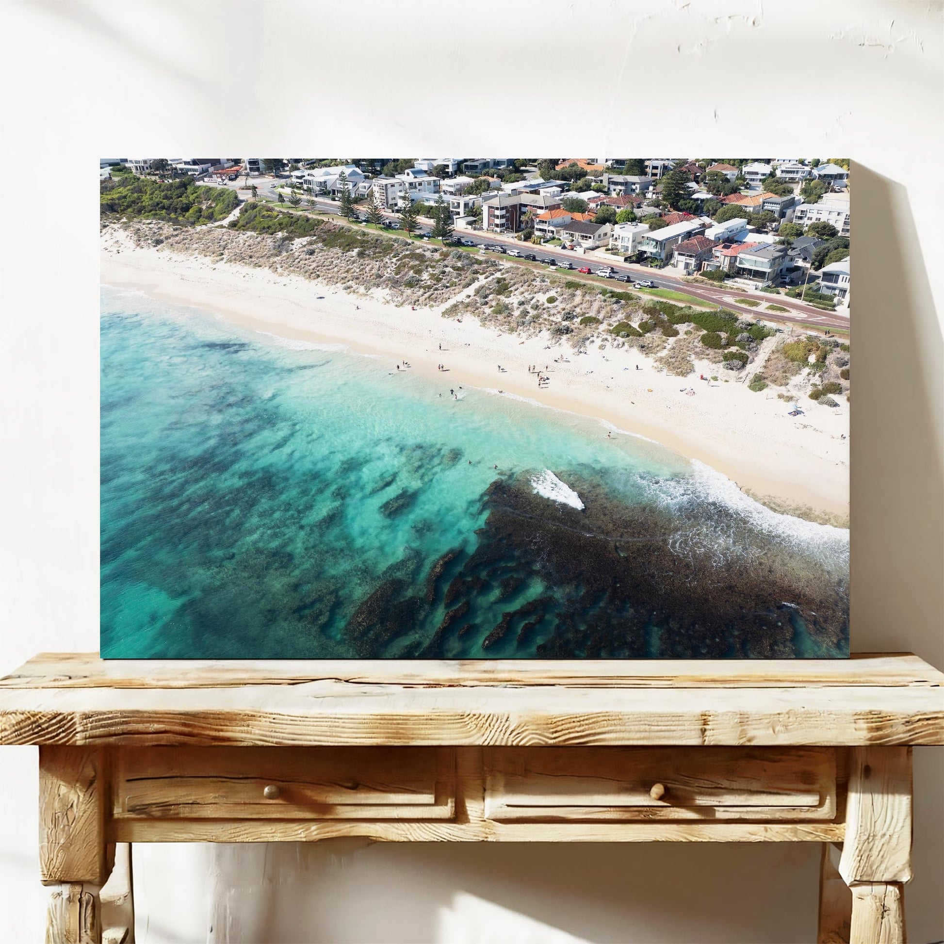 Grant Street Beach aerial canvas print Cottesloe Perth
