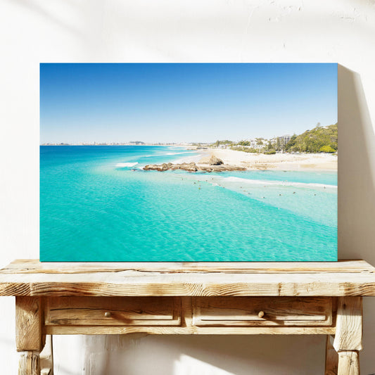 Palm Beach Surfers Coastline Canvas Wall Art QLD