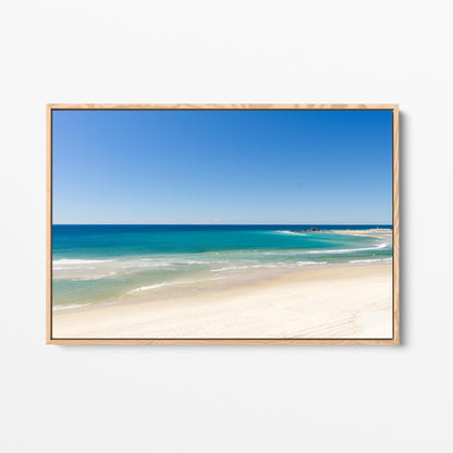 Palm Beach Oak Framed Canvas Gold Coast