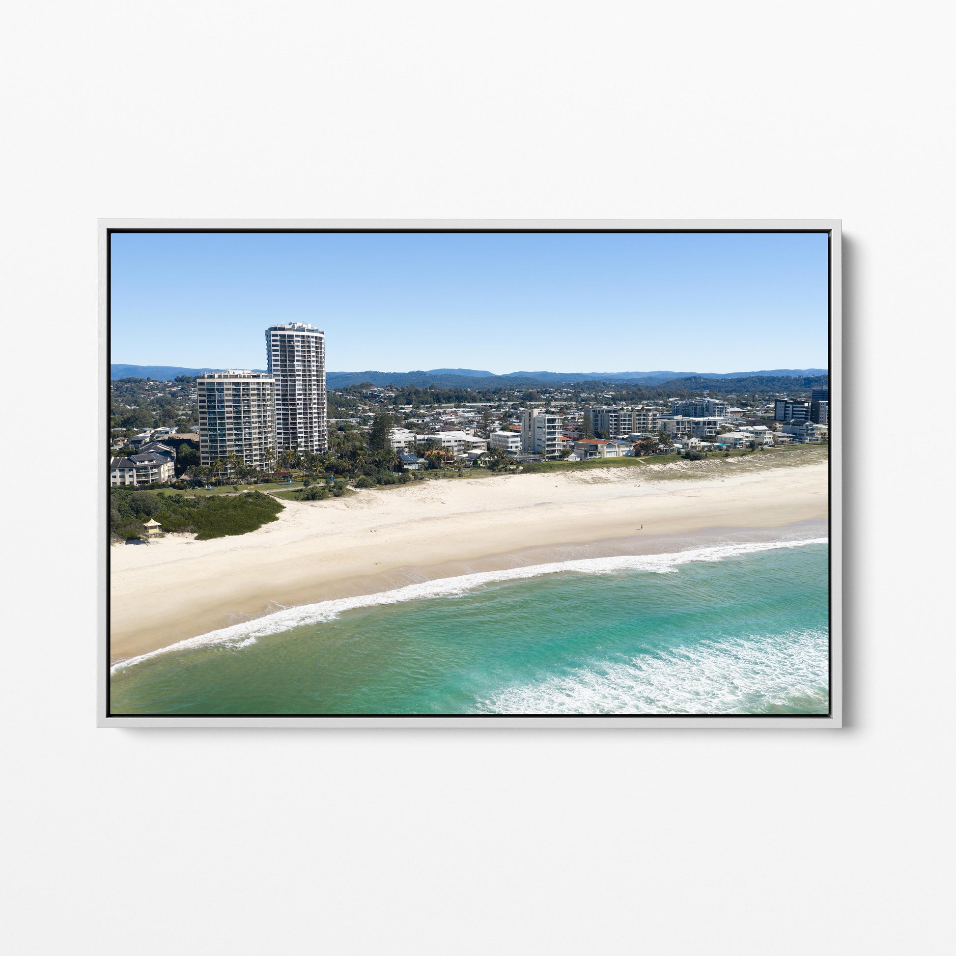 Palm Beach Highrise White Framed Canvas